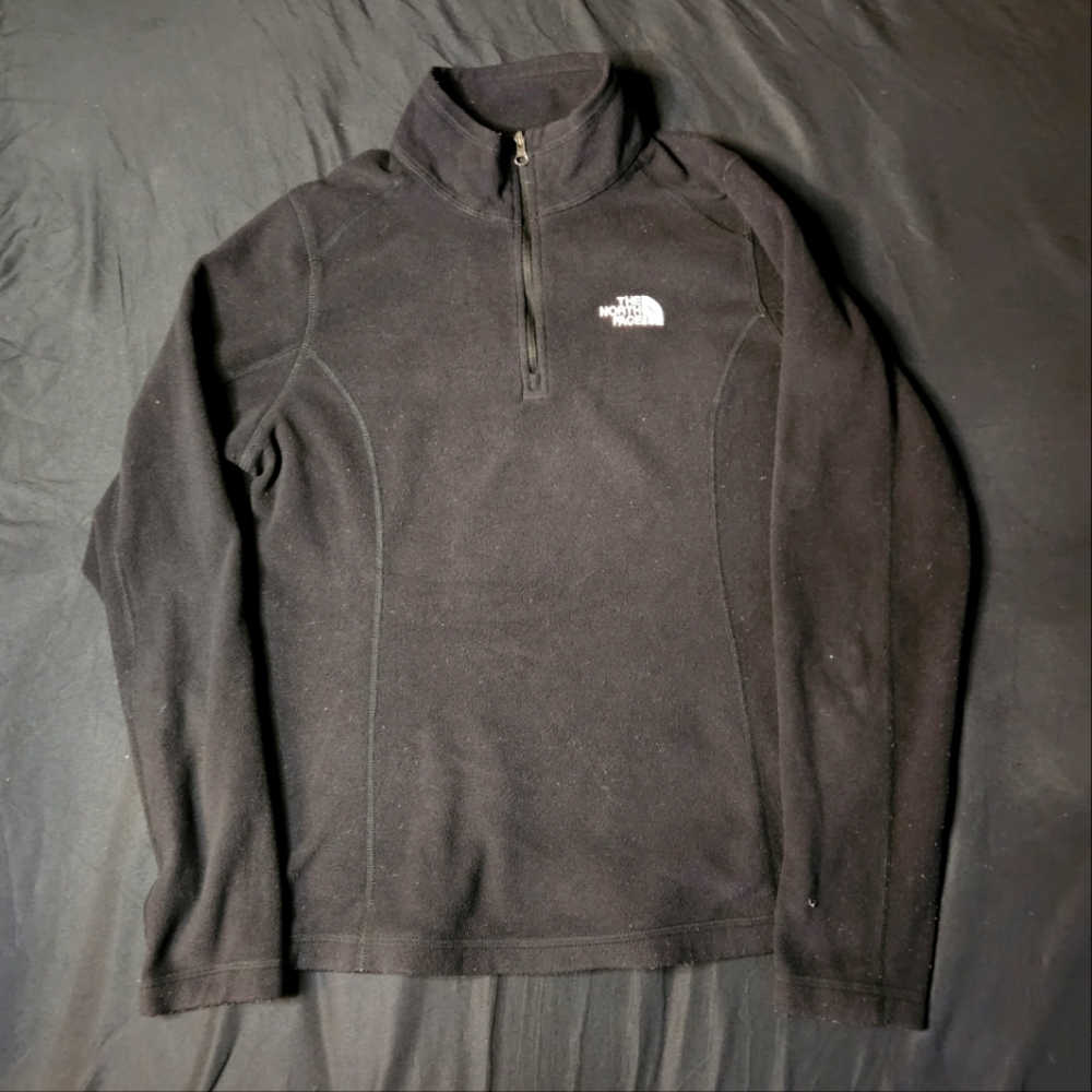 The North Face 1/4 Zip Fleece Pullover Womens Small Black